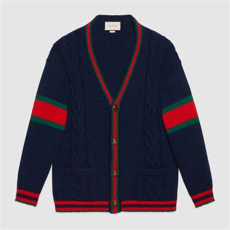 gucci cardigan women|cable knit oversized cardigan Gucci.